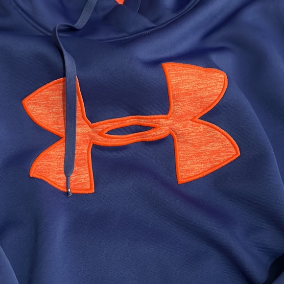 Under armour hoodie - women’s large - really good condition - blue / coral - Picture 2 of 3